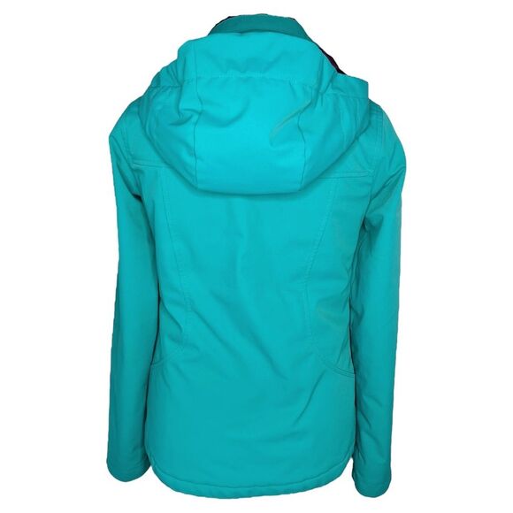 The North Face Apex Elevation Jacket XS * Green Purple Removable Hood Coat TNF - Picture 4 of 13